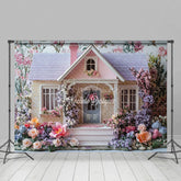 Aperturee - Aperturee Elegant Floral House Spring Photography Backdrop